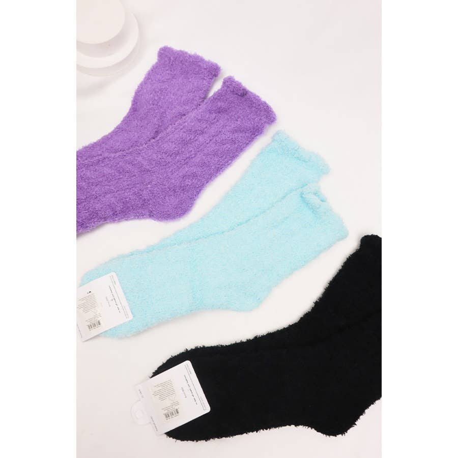 Colorful Assorted Plush Socks – Cozy One Size Footwear in 9 Vibrant Colors